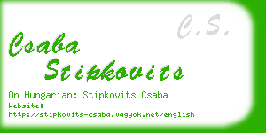 csaba stipkovits business card